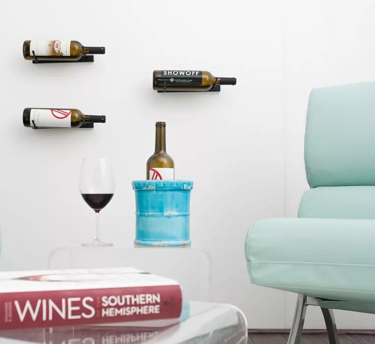 W Series Single Wall Mounted Metal Wine Rack