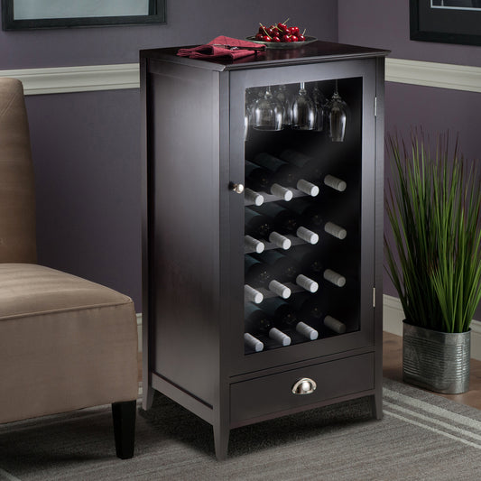 Bordeaux 20-Bottle Modular Wine Cabinet, Espresso