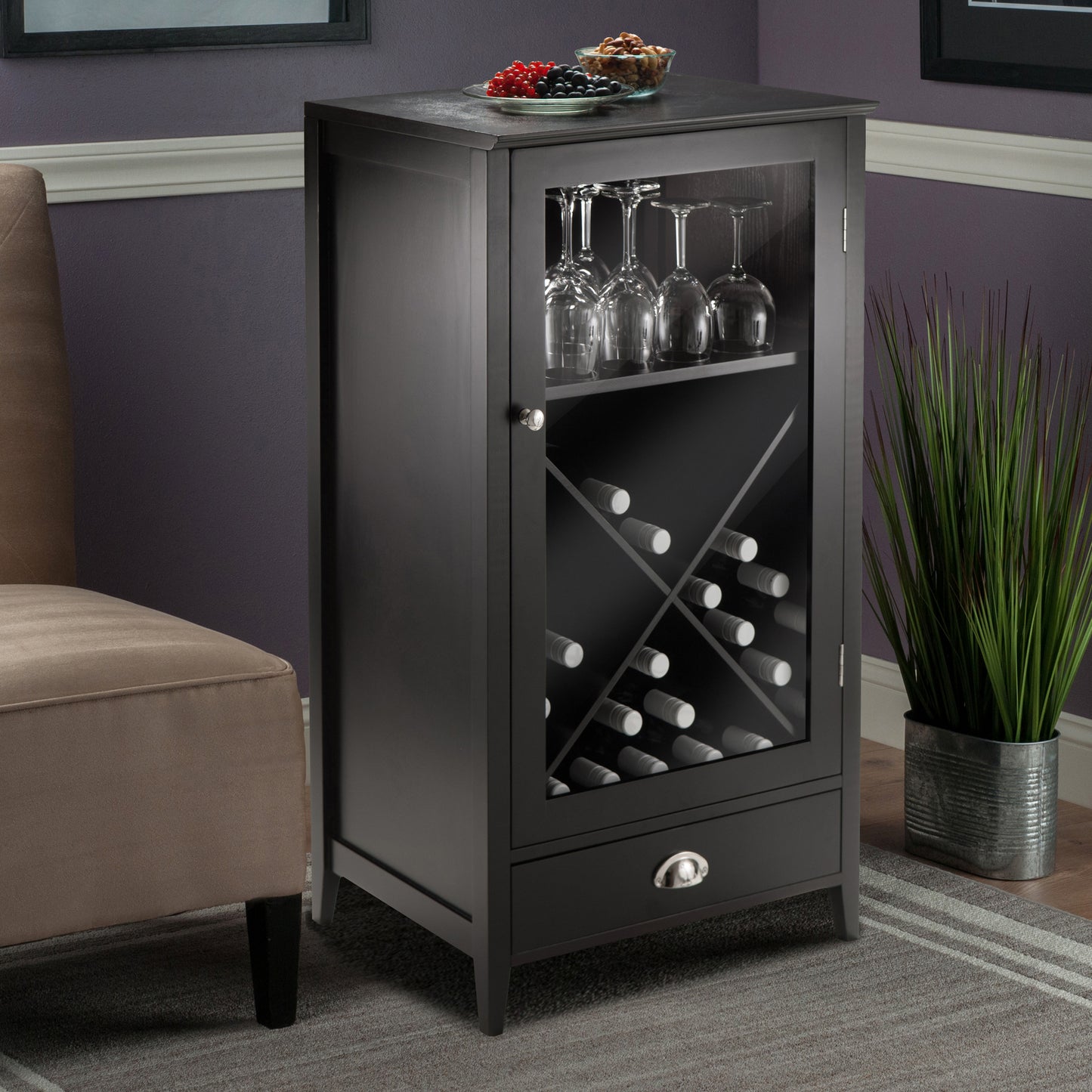 Bordeaux Modular Wine Cabinet, Espresso