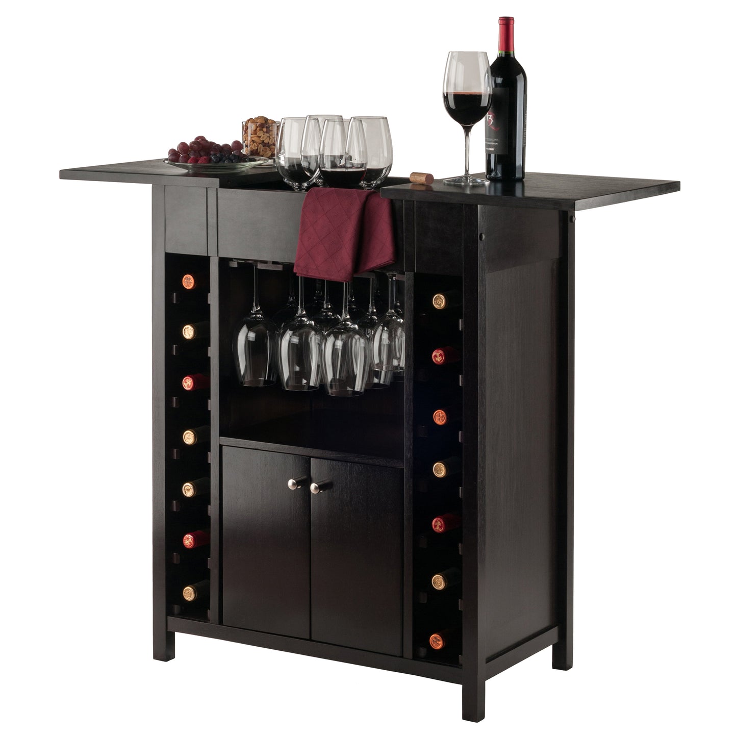 Yukon Expandable Wine Cabinet, Espresso