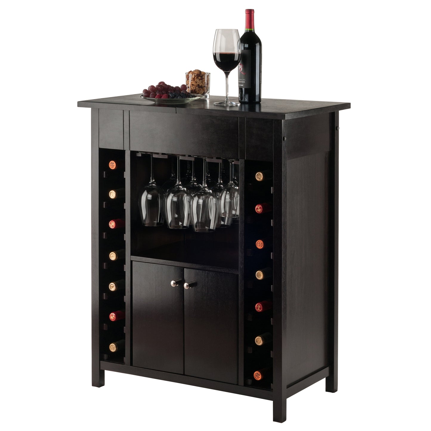 Yukon Expandable Wine Cabinet, Espresso