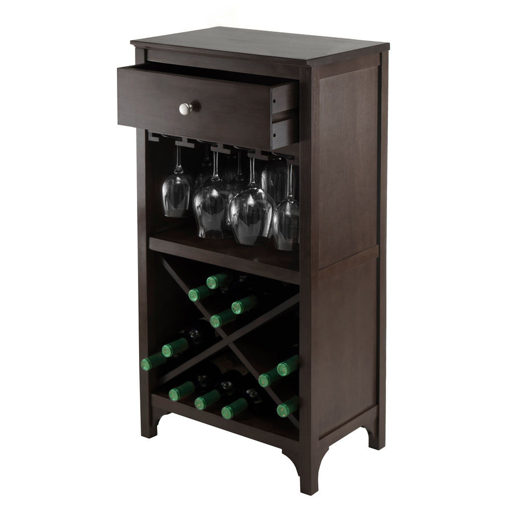 Ancona Modular Wine Cabinet, Espresso