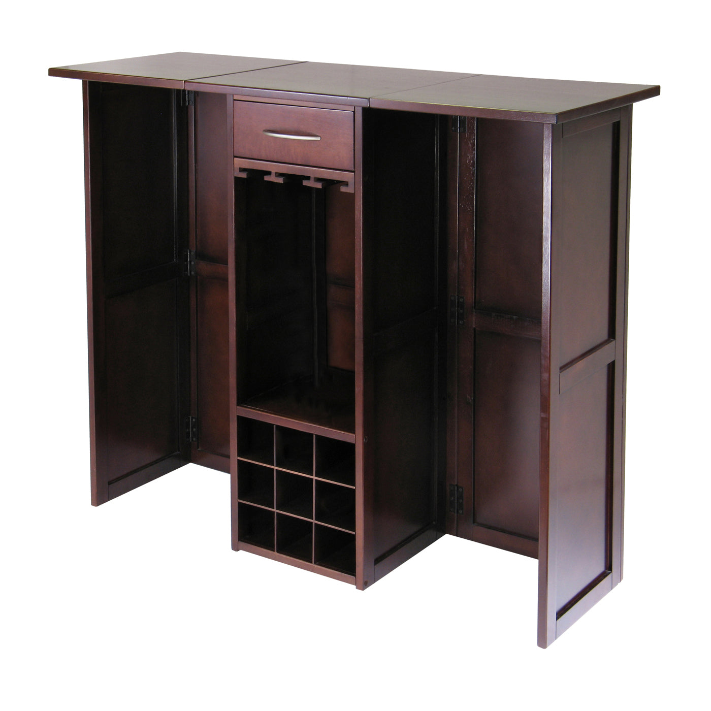 Newport Expandable Wine Bar, Walnut