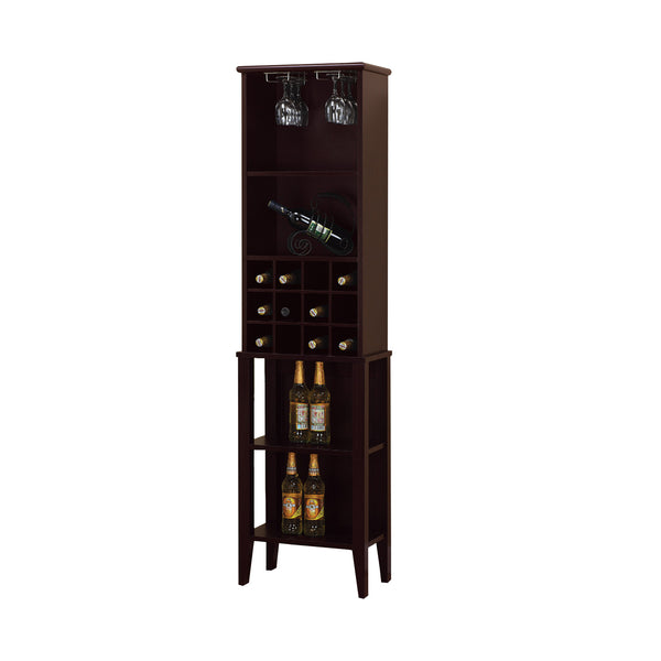 Well Designed Elegant Wine Bar With Wine Racks, Brown