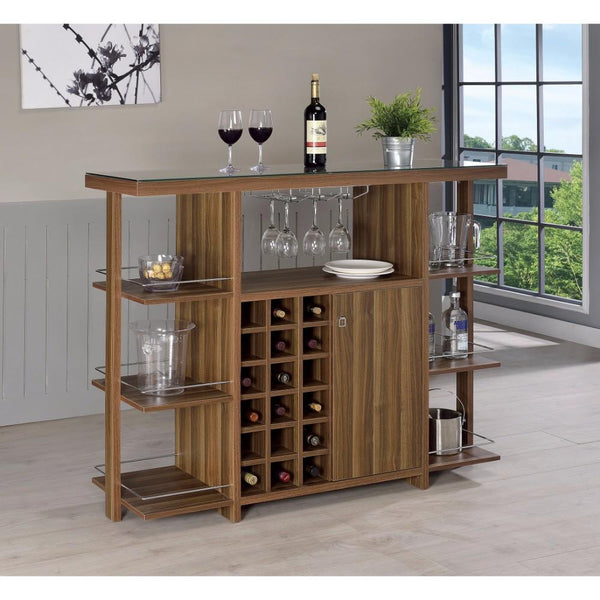 Sturdy Modern Bar Unit With Wine Bottle Storage