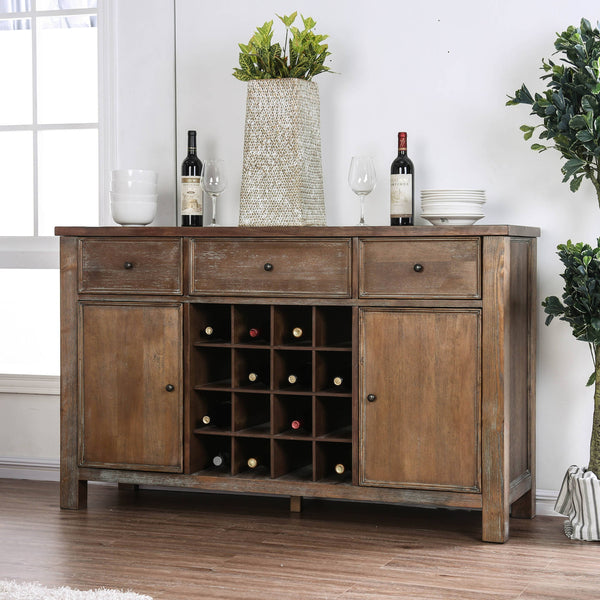 Lubbers Rustic Multi-Wine Storage Cabinet / Server