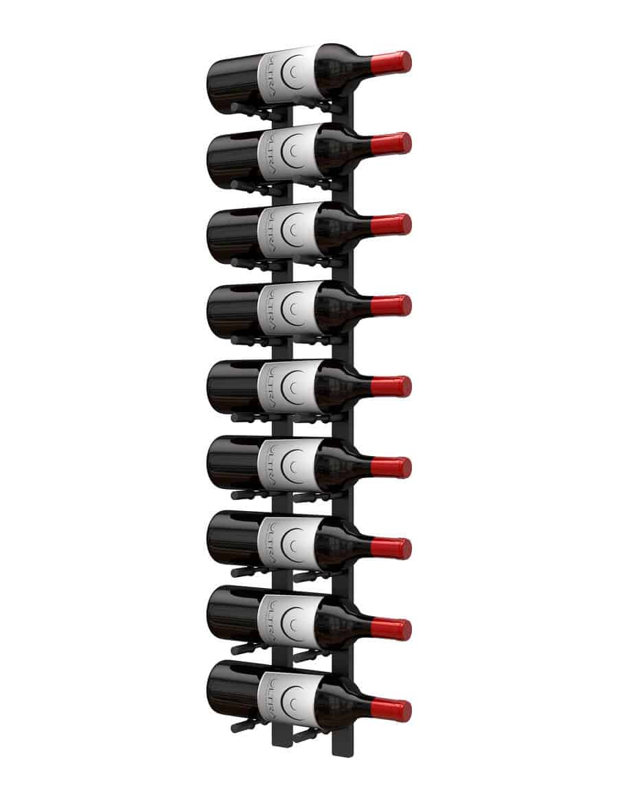 Ultra Wine Rack Horizontal Wall Rails - 3FT Metal Wine Rack (9 To 27 Bottles)